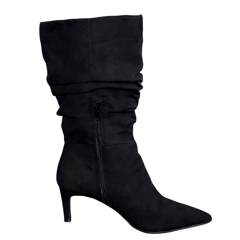 Alfani Womens Lissa Faux Suede Slouchy Booties
– Size 5.5 Color: Black.